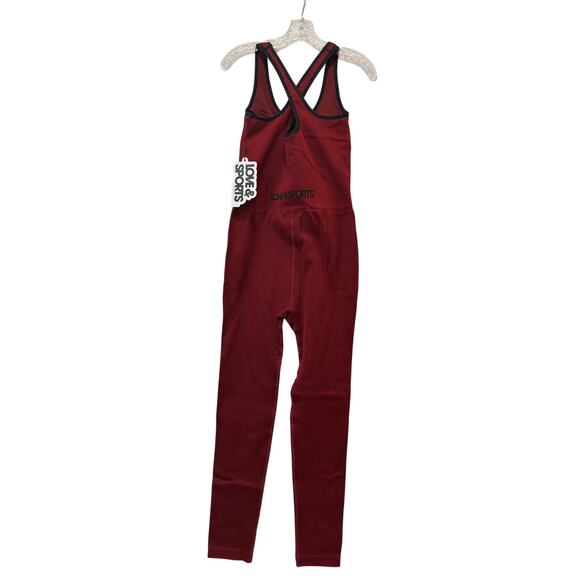 NEW Love & Sports Seamless Unitard Solkida Red Black Size Large (12-14) MSRP $40 - Picture 4 of 7